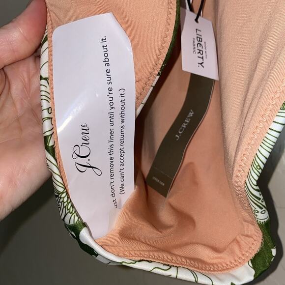 J. Crew High-rise cheeky bikini bottom in Liberty® Linear fabric. NWT. - Picture 4 of 8